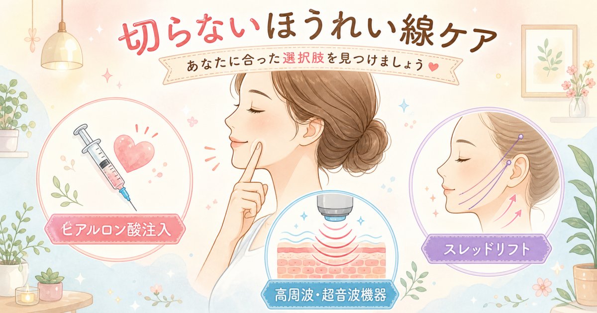 切らずにほうれい線へアプローチする美容皮膚科の治療選択肢