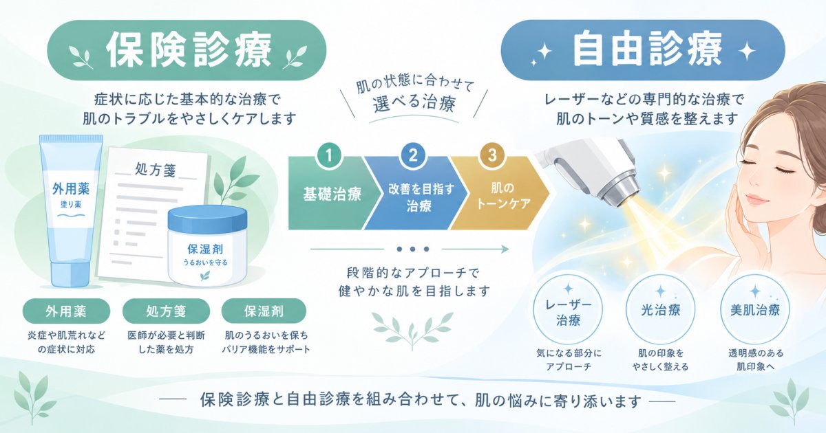 一般皮膚科と美容皮膚科における治療アプローチの役割分担